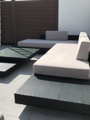 Loungeset Ibiza zwarte uitvoering bezorgd in Antwerpen