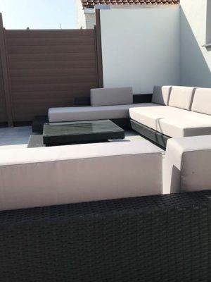 Loungeset Ibiza zwarte uitvoering bezorgd in Antwerpen