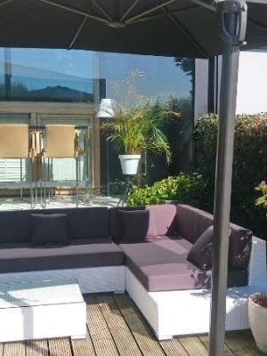 Parasol Sicilië en Loungeset Eze bezorgd in Tilburg