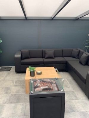 Loungeset Hyeres met zwart onderstel bezorgd in Delfzijl
