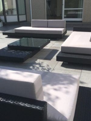 Loungeset Ibiza bezorgd in Lelystad in zwarte versie