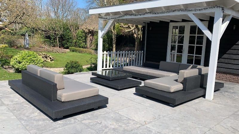 Loungeset Ibiza met zwart kunststof onderstel - Afbeelding 7