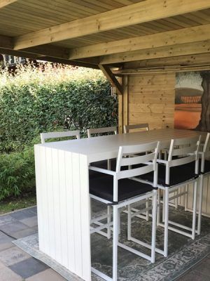 Aluminium barset Ibiza bezorgd in Oisterwijk