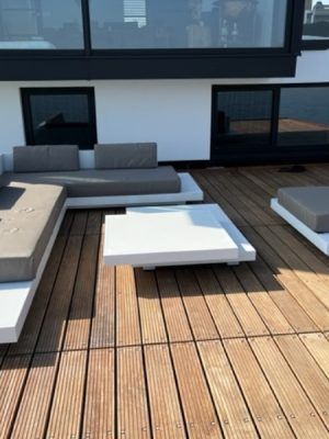Loungeset Ibiza met aluminium onderstel bezorgd aan het water