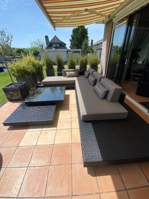 Loungeset Ibiza zwart bezorgd in Vinkeveen