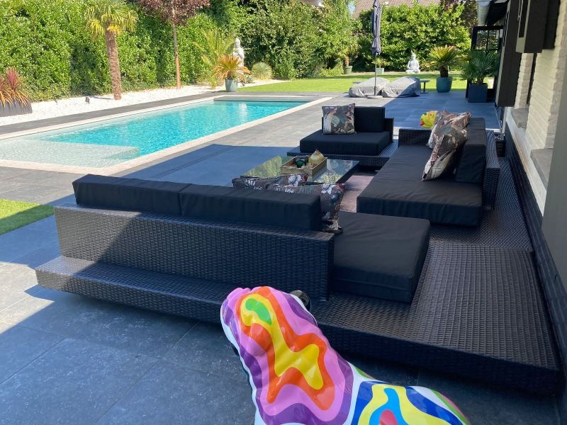 Loungeset Ibiza met zwart kunststof onderstel - Afbeelding 5