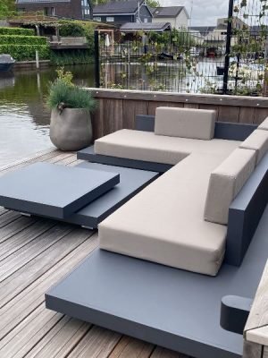 Loungeset Ibiza antraciet bezorgd in Drachten