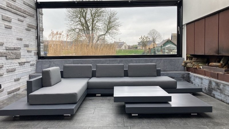 Loungeset Ibiza aluminium versie antraciet onderstel - Afbeelding 10