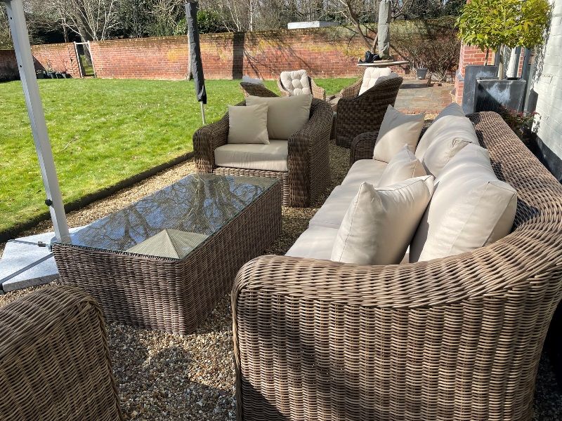 rotan look loungeset riet