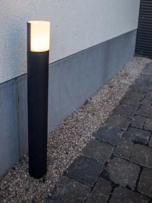 LUTEC - Cyra sokkellamp voor buiten - LED - 3000K - 500lm - Zwart