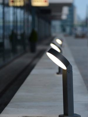 LUTEC Meridian – Staande aluminium buitenlamp – Tuinverlichting – LED – Donkergrijs