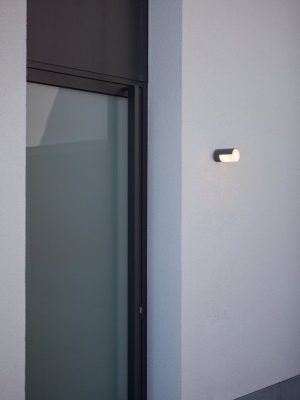 LUTEC CYRA Wandlamp voor buiten – LED – 3000K – Donkergrijs
