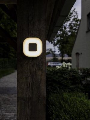 LUTEC Ublo - Kleine vierkante LED wand/muurlamp - zilver