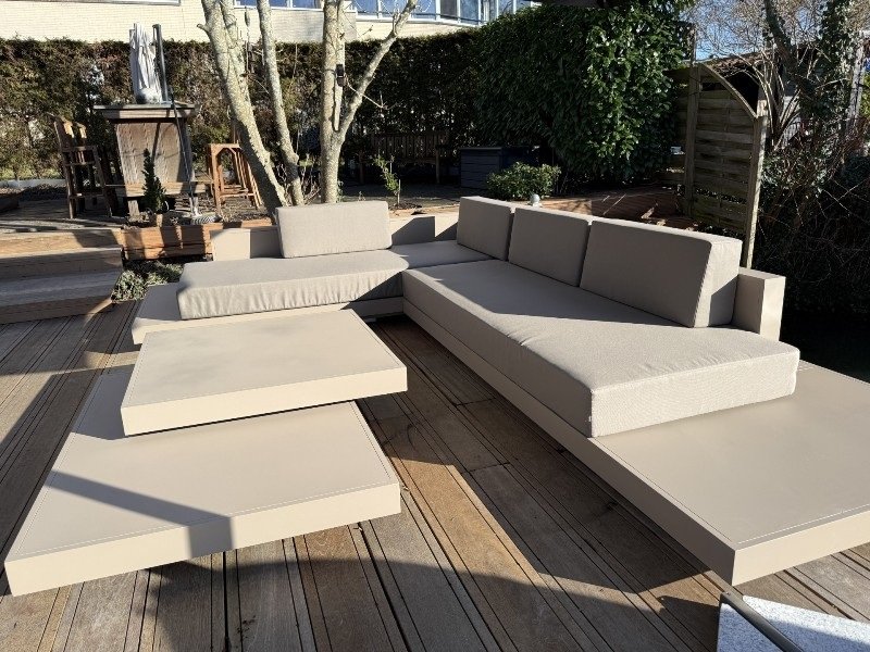 Loungeset Ibiza aluminium versie champagne kleur onderstel - Afbeelding 3