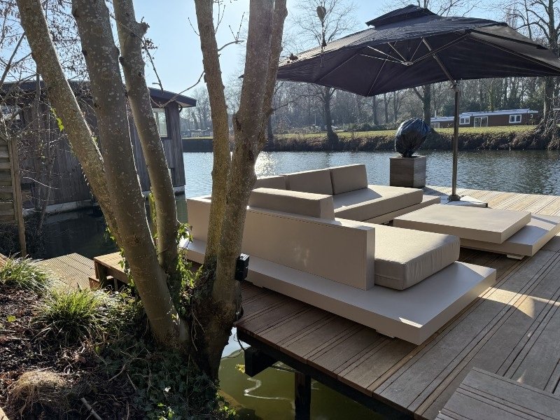 Loungeset Ibiza aluminium versie champagne kleur onderstel - Afbeelding 4