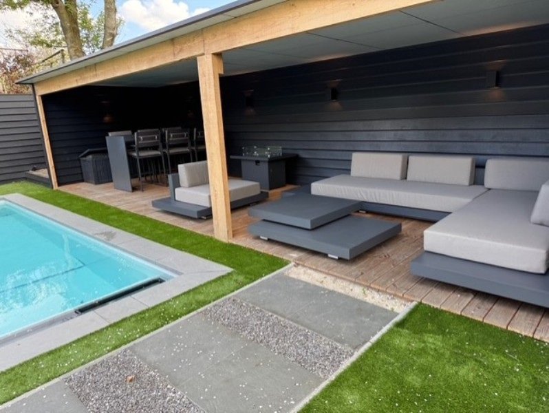 Loungeset Ibiza aluminium versie antraciet onderstel - Afbeelding 12