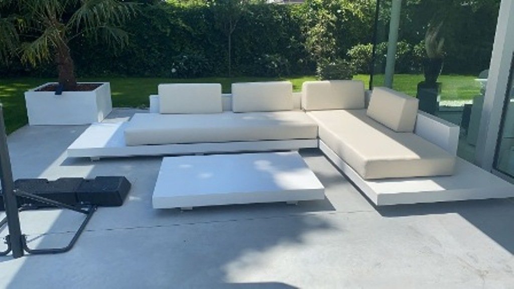 Loungeset Ibiza aluminium geplaatst in Borsbeek België