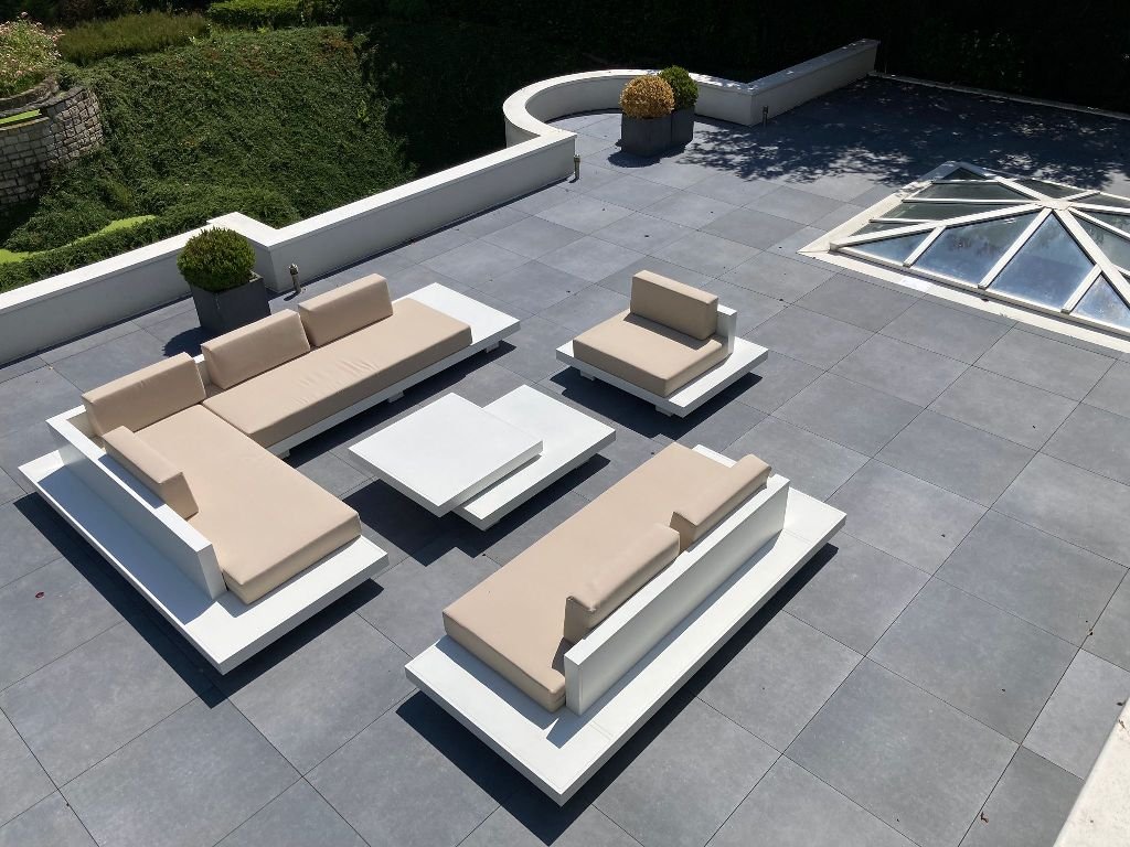 Loungeset Ibiza aluminium geplaatst in Lanaken België